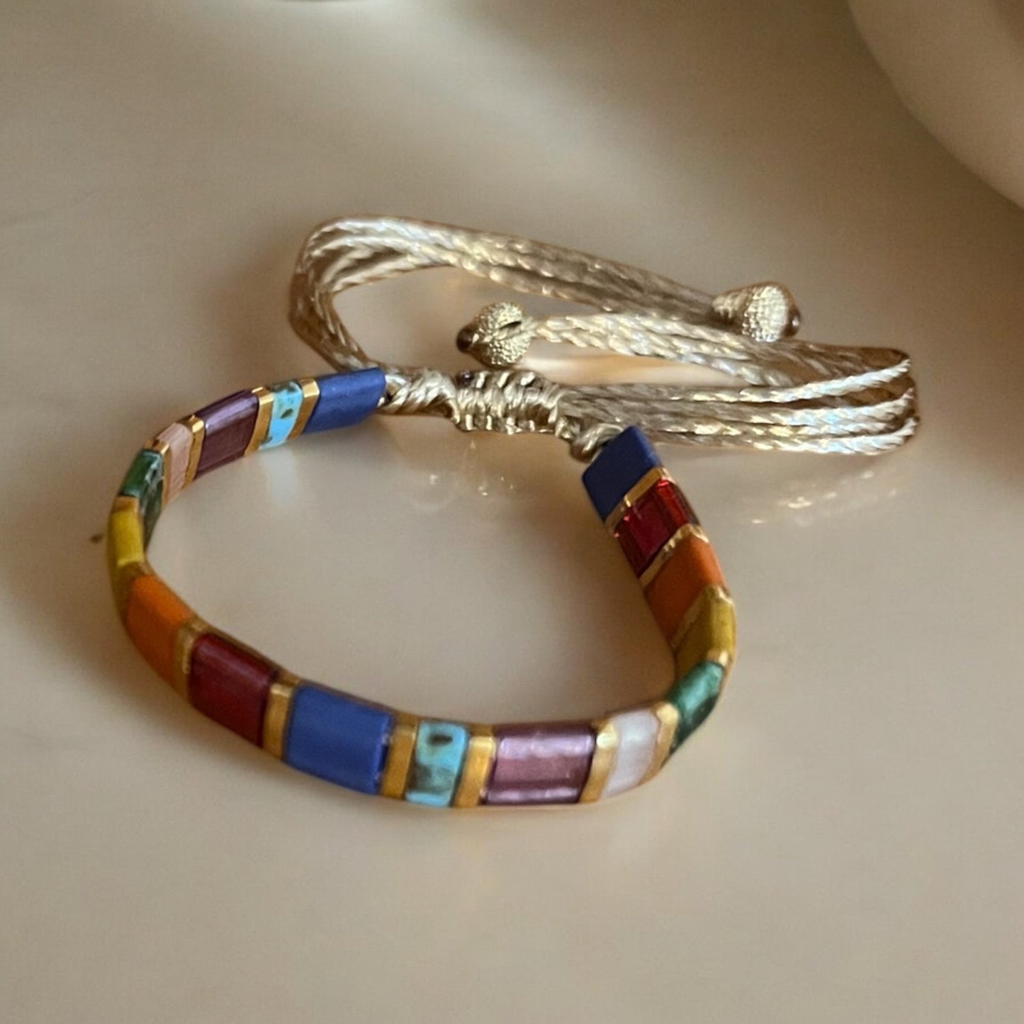 Teodora | Bracelet enfants de perles Miyuki Tila ajustable