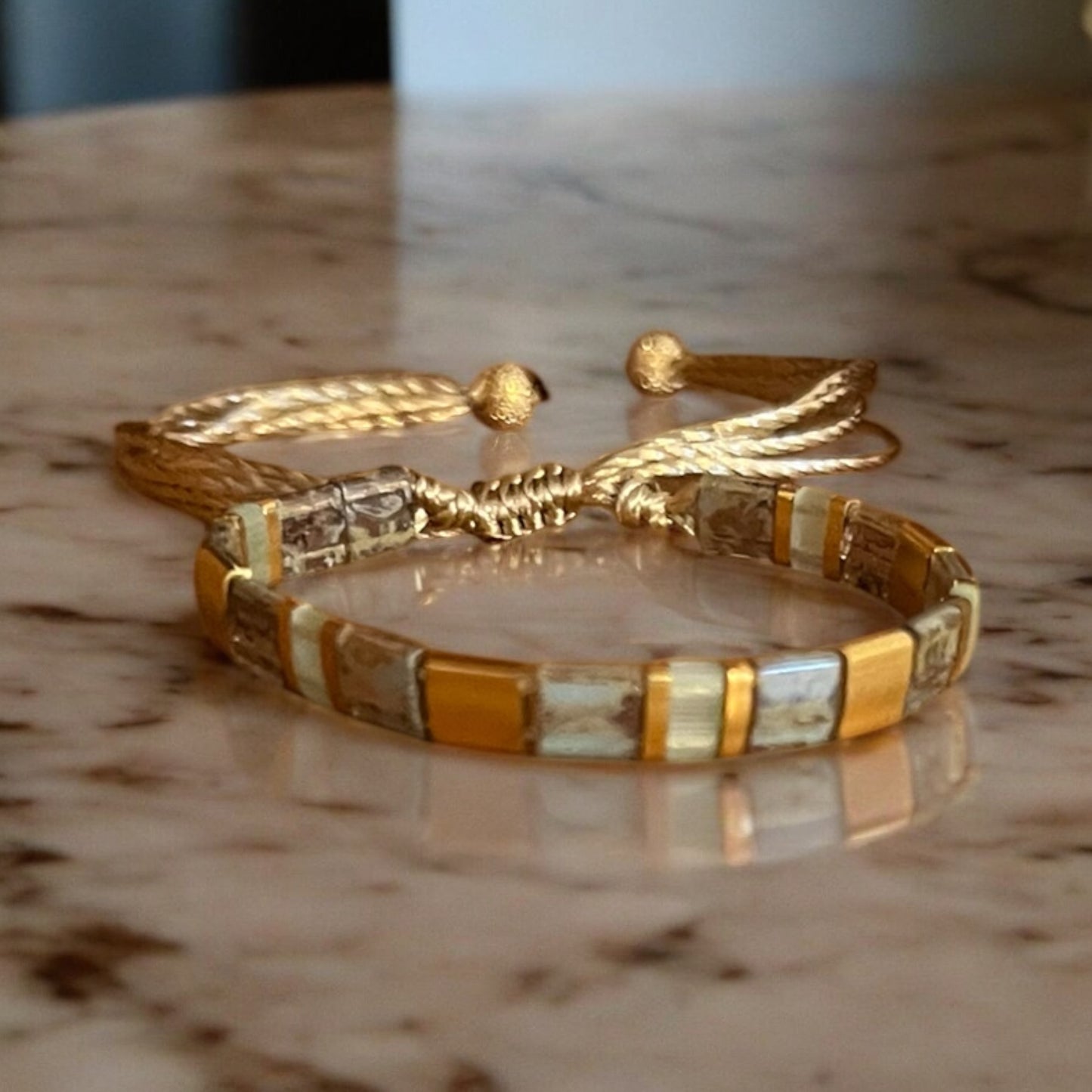 Cassidy | Bracelet enfants de perles Miyuki Tila ajustable