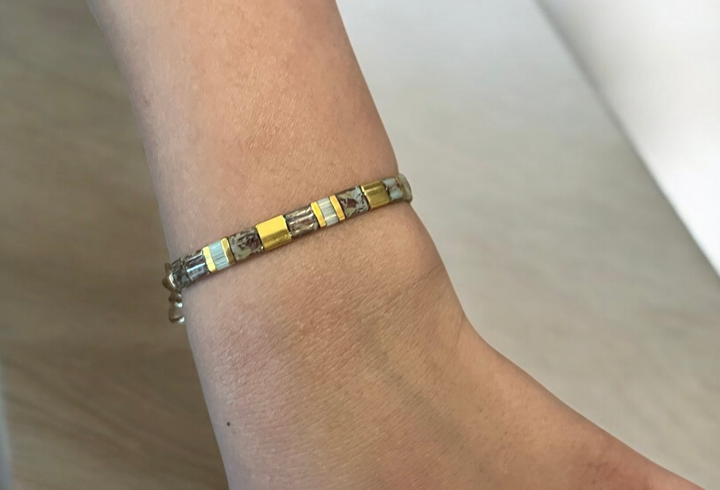 Cassidy | Bracelet enfants de perles Miyuki Tila ajustable