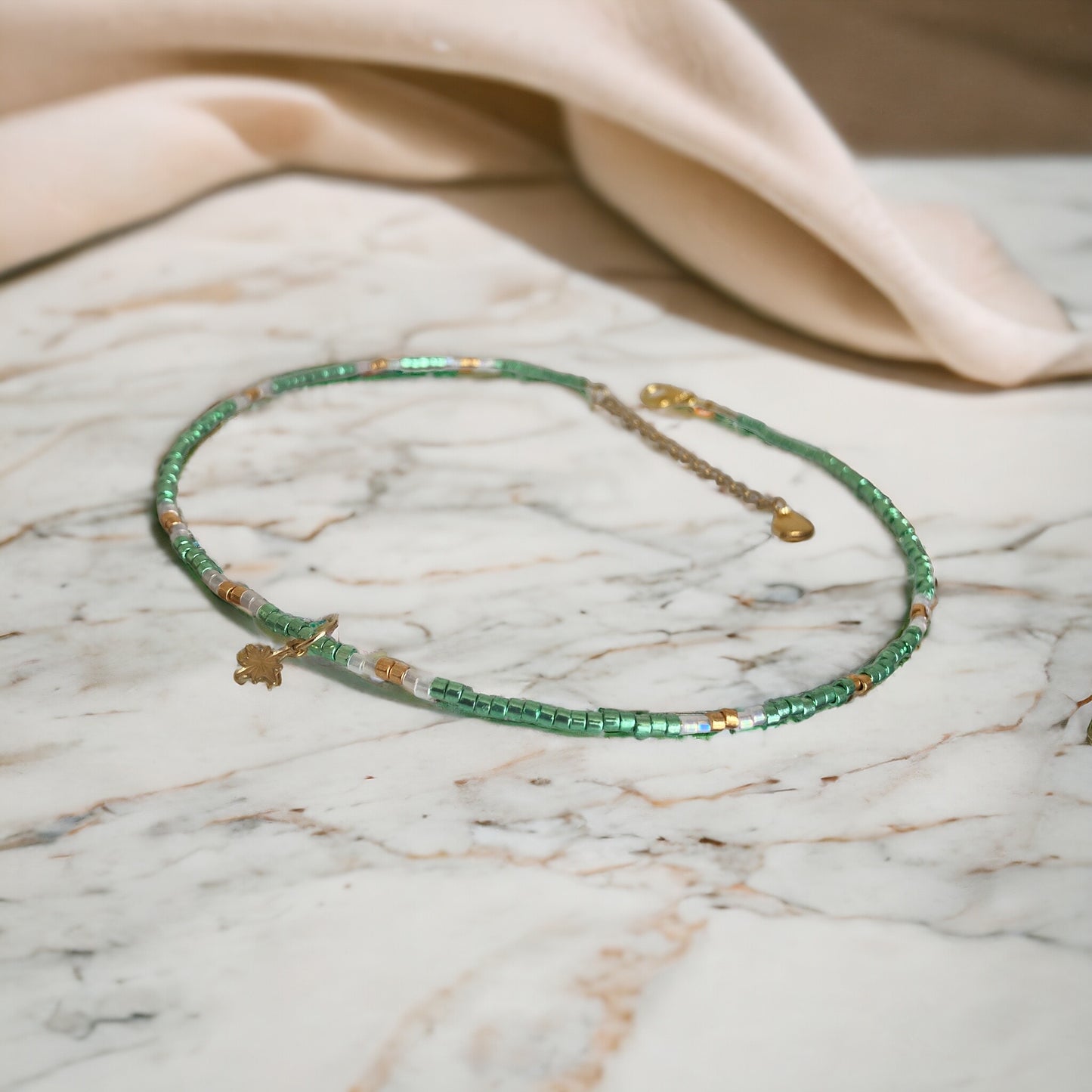 Collier Miyuki : Minty collier en perles minuscule Miyuki