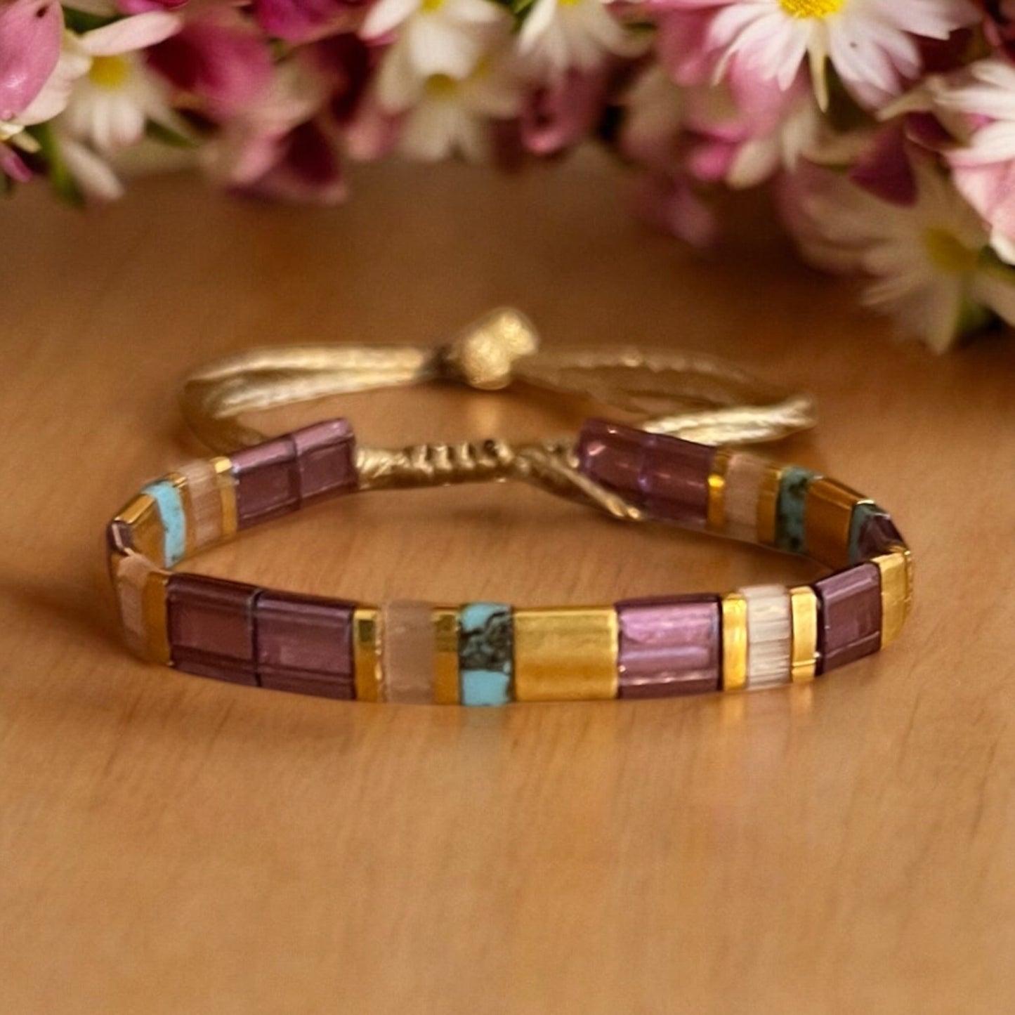Lili | Bracelet enfants de perles Miyuki Tila ajustable