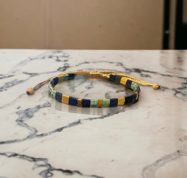 Bracelet Miyuki : Parure Salomé , ensemble de deux bracelets japonais