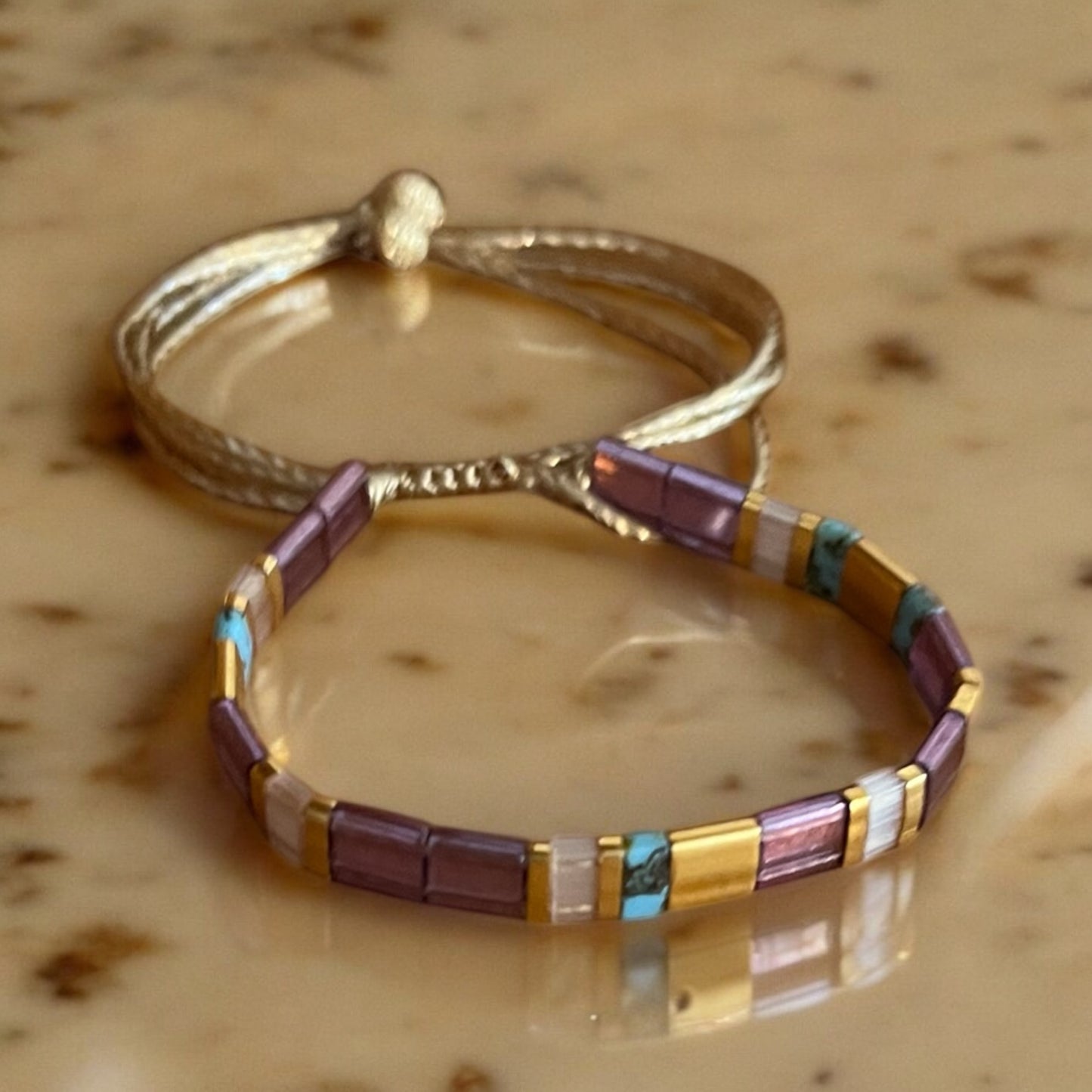 Lili | Bracelet enfants de perles Miyuki Tila ajustable