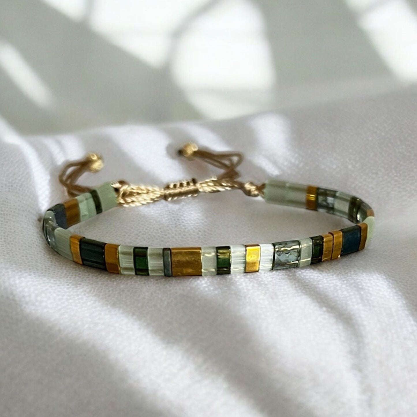Bracelet de perles vertes pour femmes