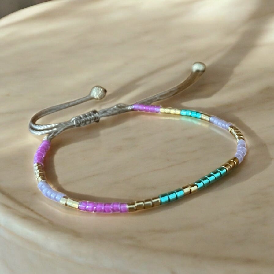 Bracelet Miyuki: Muse Florale |bracelet minimaliste de perles Japonaises