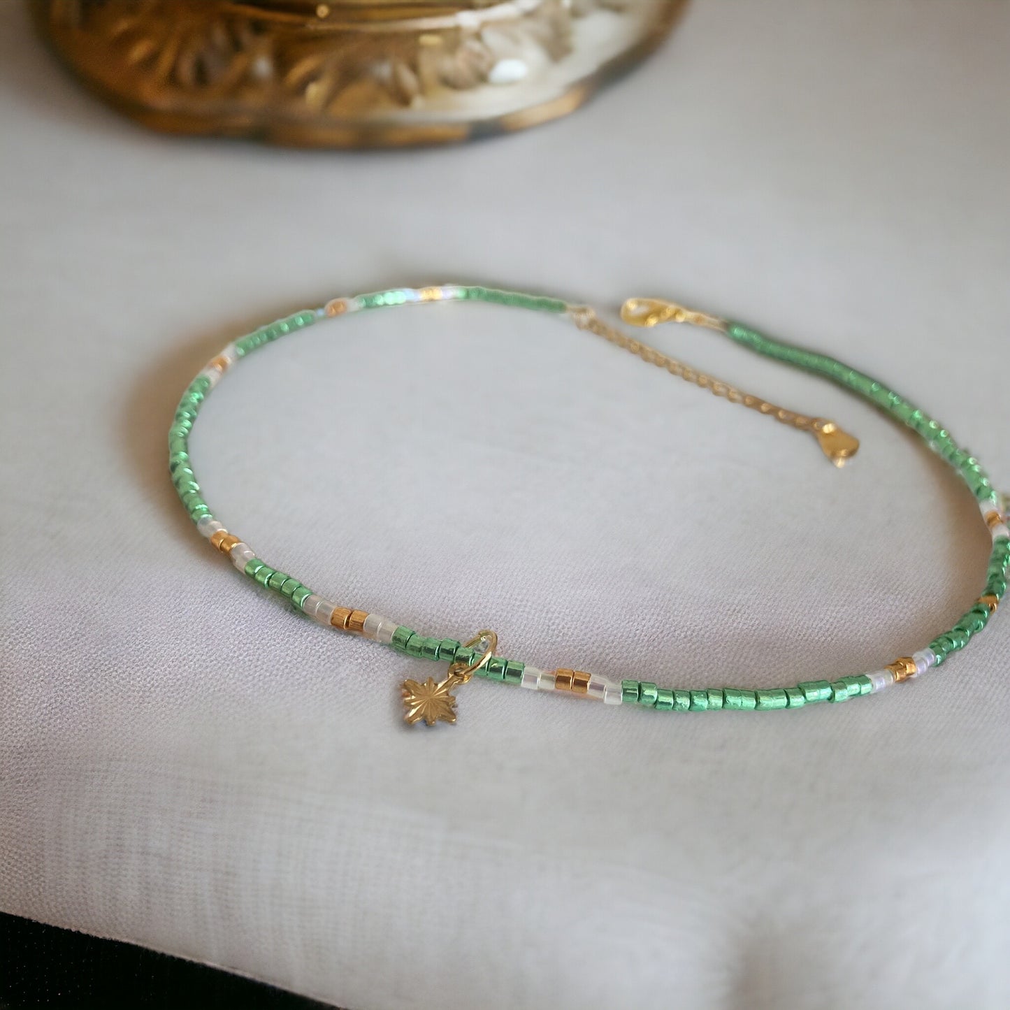 Collier Miyuki : Minty collier en perles minuscule Miyuki