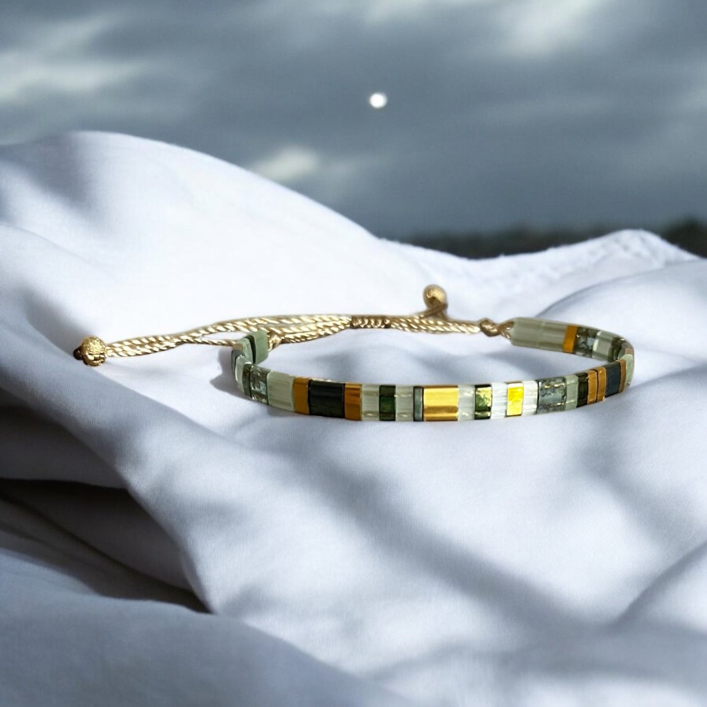 Bracelet de perles vertes pour femmes