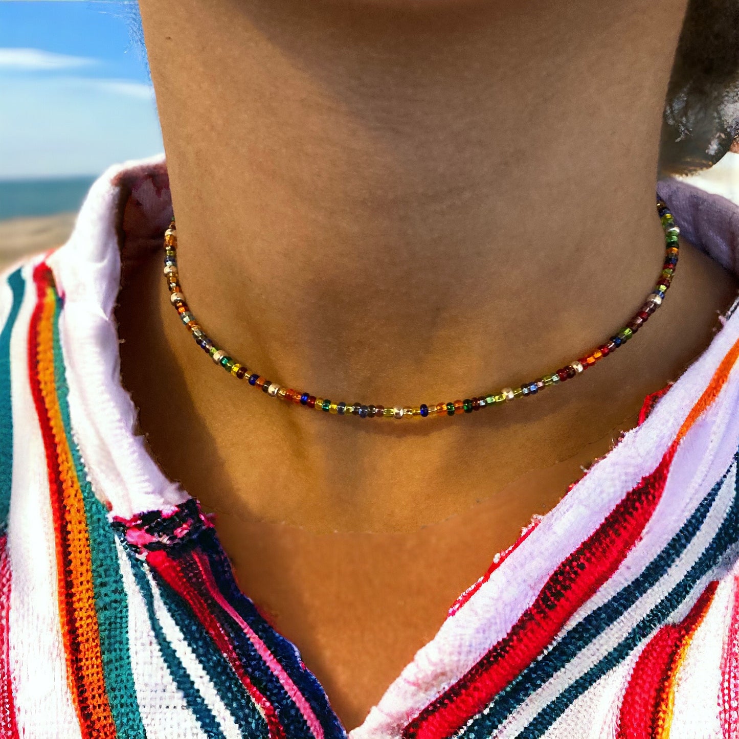 Collier Miyuki : Oria , collier de perles multicolore Miyuki
