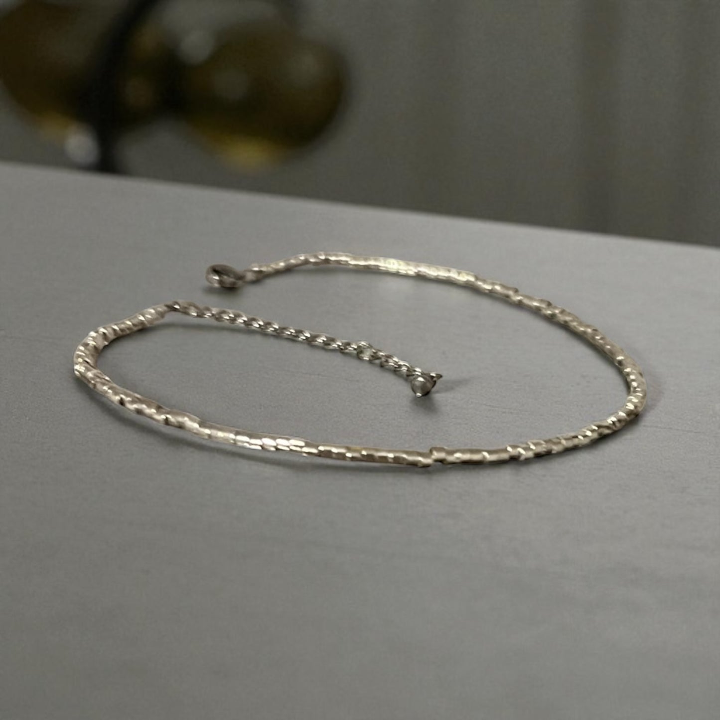 Souffle d’Argent
| Bracelet de cheville Miyuki beige et or