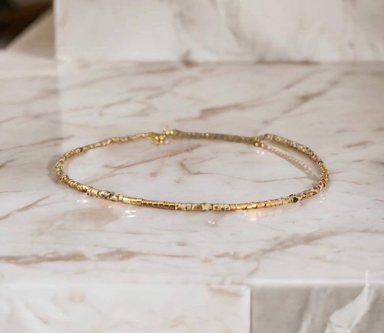 Collier miyuki Louisa perles japonaises et acier inoxydable