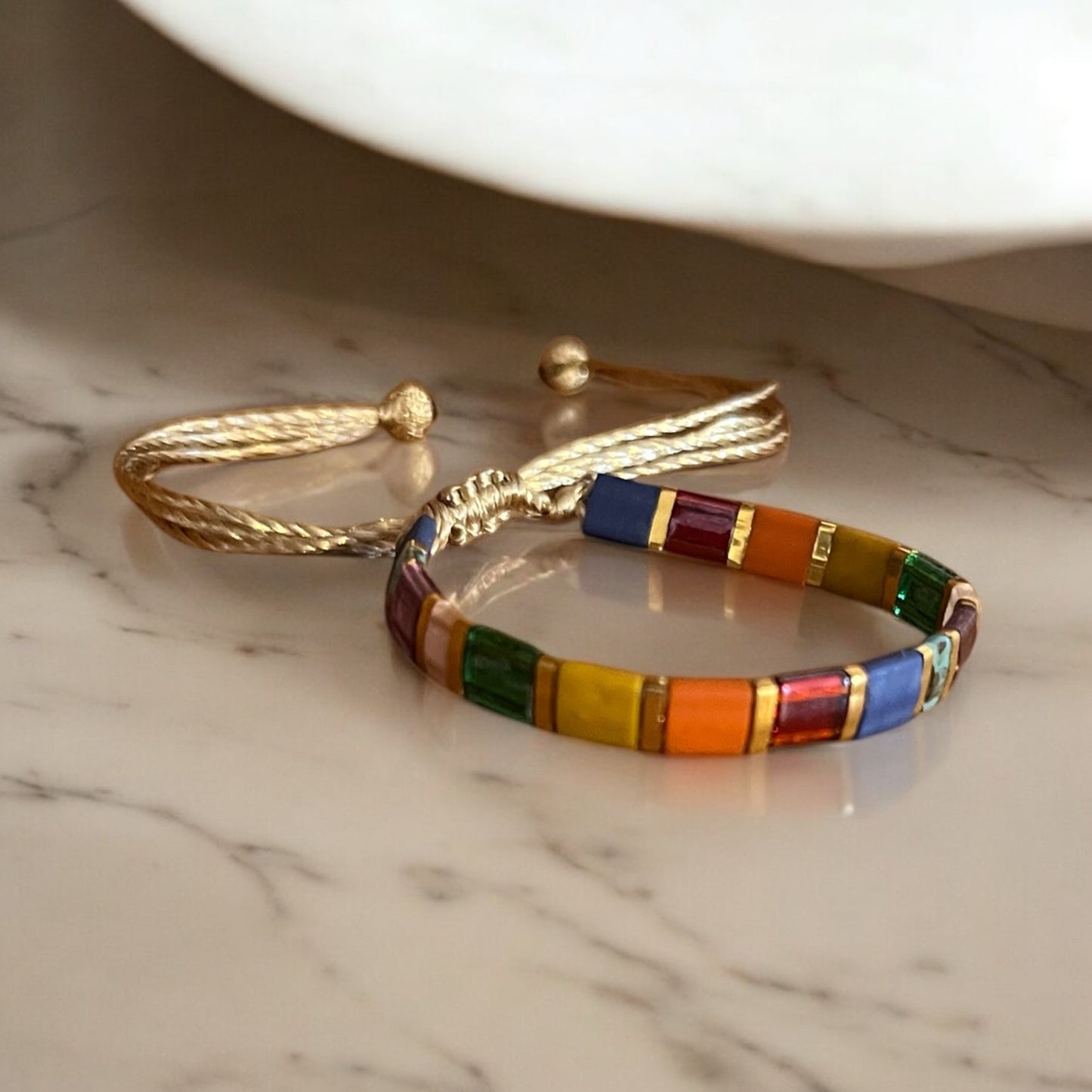 Teodora | Bracelet enfants de perles Miyuki Tila ajustable