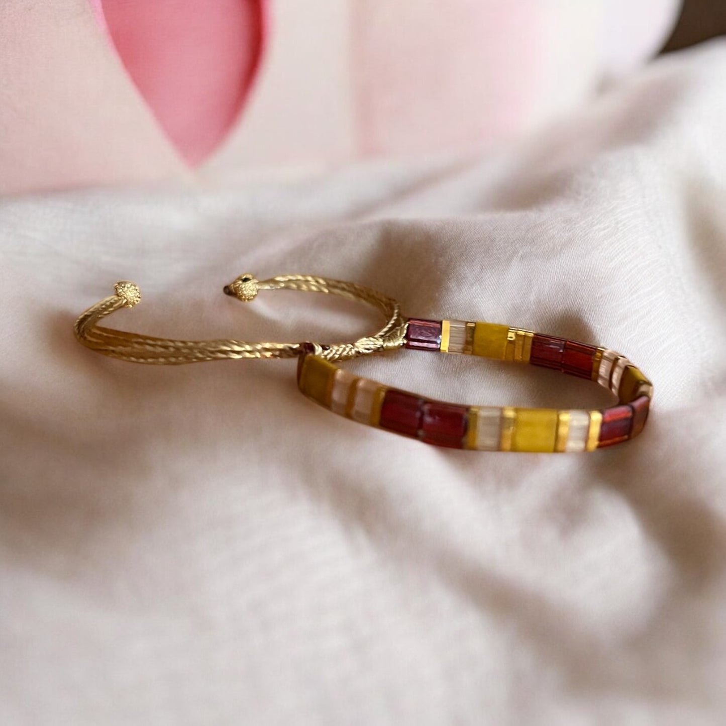 Judith | Bracelet enfants de perles Miyuki Tila ajustable