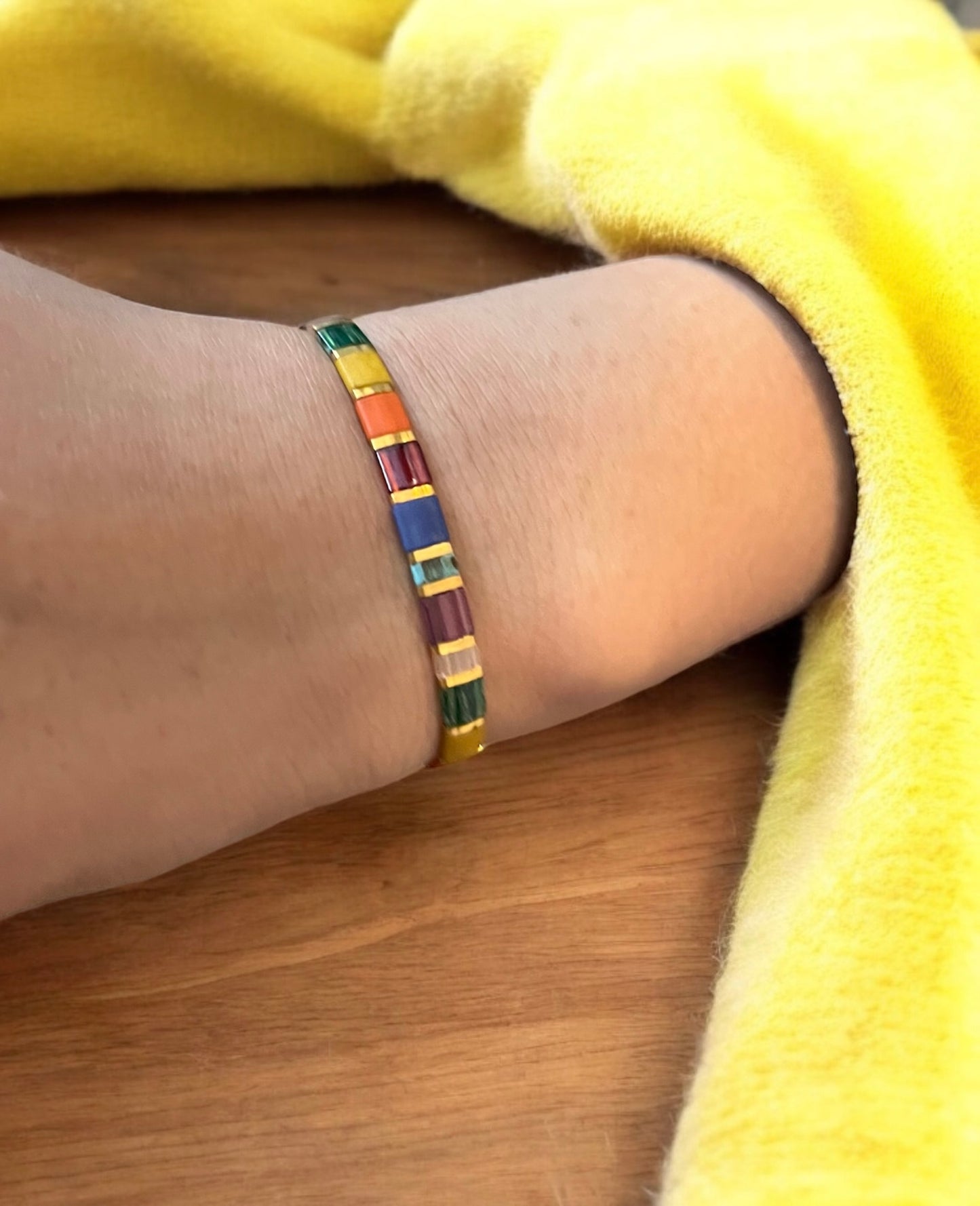 Teodora | Bracelet enfants de perles Miyuki Tila ajustable