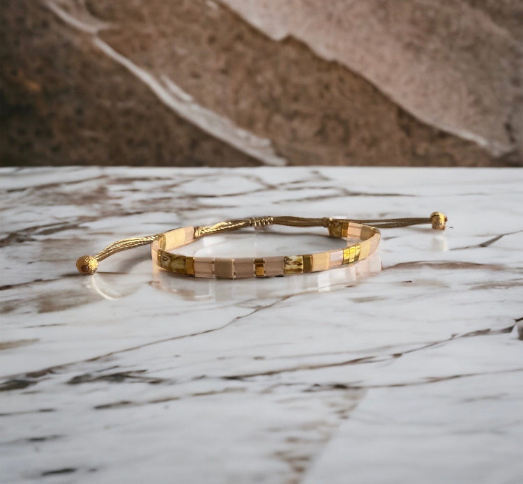 Bracelet Miyuki : Mila , bracelet de perles japonaises miyuki tila