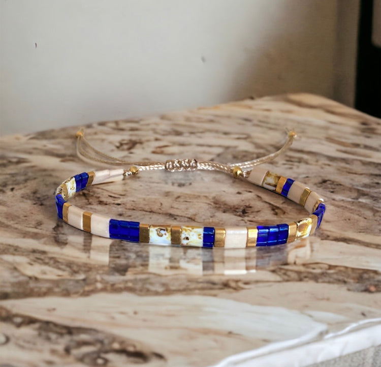 Bracelet Miyuki: Ema bracelet miyuki tila ajustable sur fil d’or
