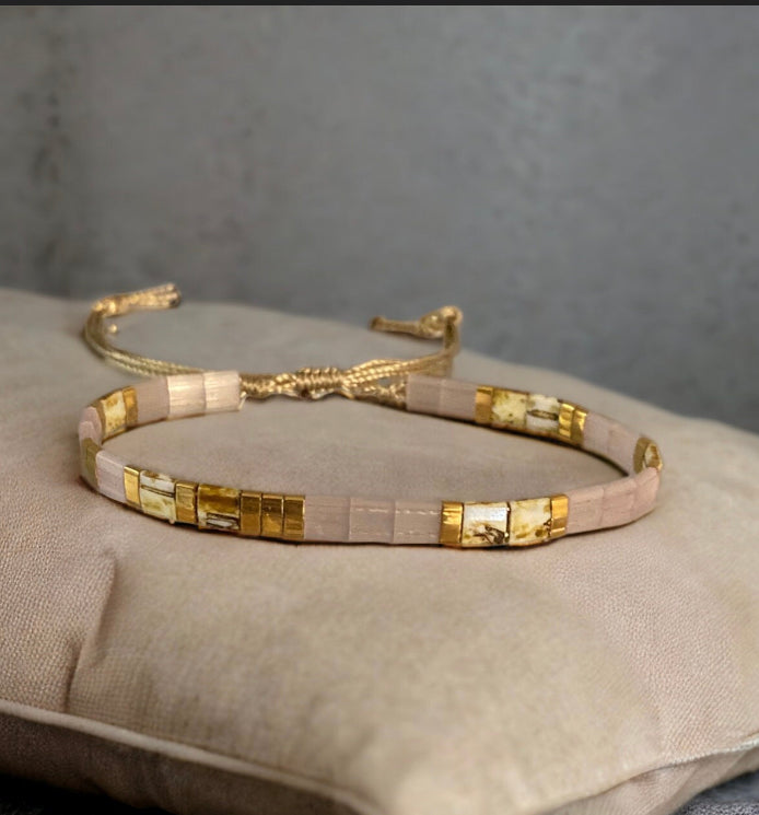 Bracelet miyuki : Parure Lila lot de deux bracelets miyuki tila