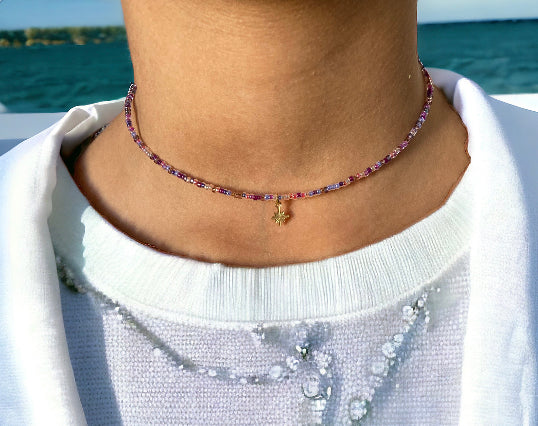 Collier Miyuki : Anastasia , ras de cou très fin de perles japonaises