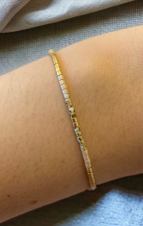 Bracelet Miyuki: Lia, bracelet minimaliste de perles Japonaises
