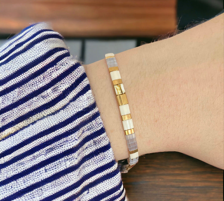 Bracelet Miyuki : Diana , bracelet Miyuki tila coulissant