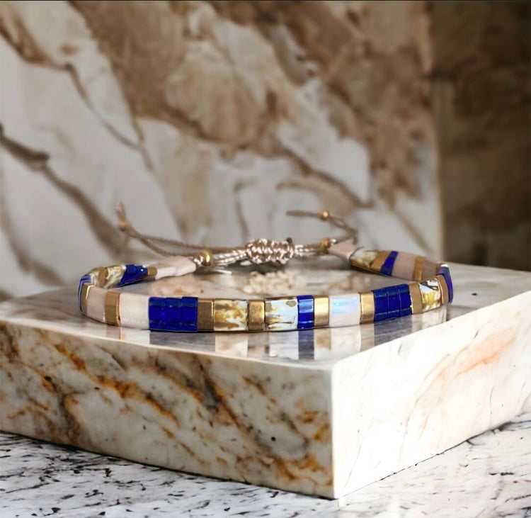 Bracelet Miyuki: Ema bracelet miyuki tila ajustable sur fil d’or