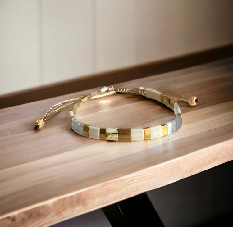 Bracelet Miyuki : Diana , bracelet Miyuki tila coulissant