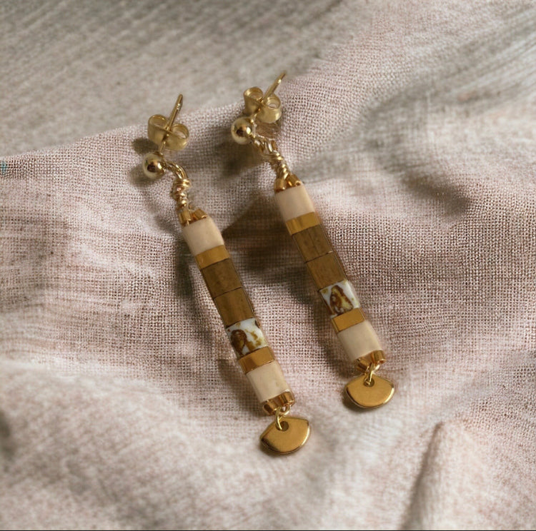 Boucles d’oreilles artisanales pendantes