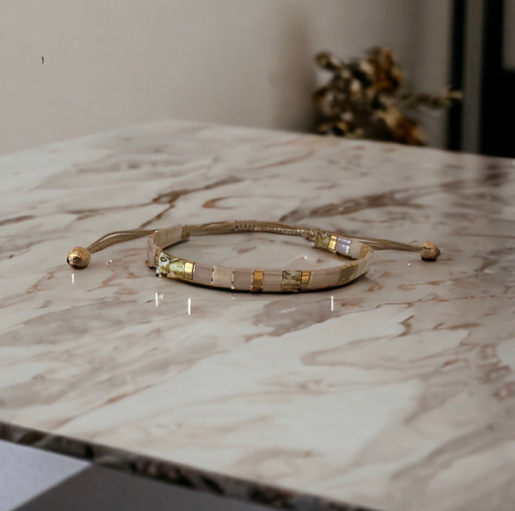 Bracelet Miyuki : Mila , bracelet de perles japonaises miyuki tila