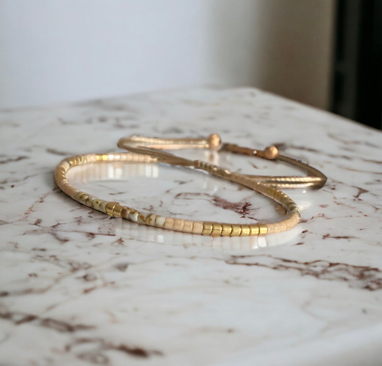 Bracelet Miyuki: Lia, bracelet minimaliste de perles Japonaises