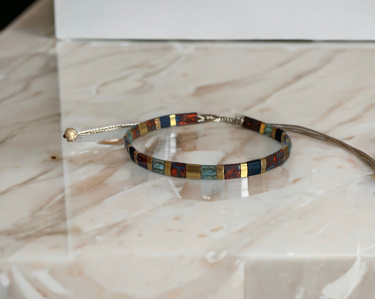 Bracelet miyuki : Parure Bella , ensemble de trois bracelets japonais