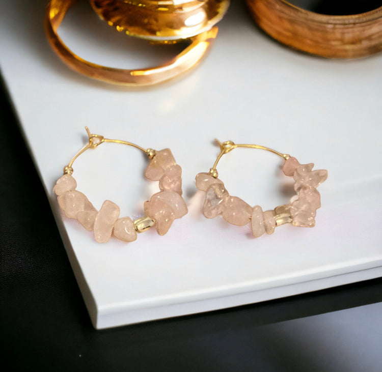 Boucles d’oreilles en pierres semi précieuses