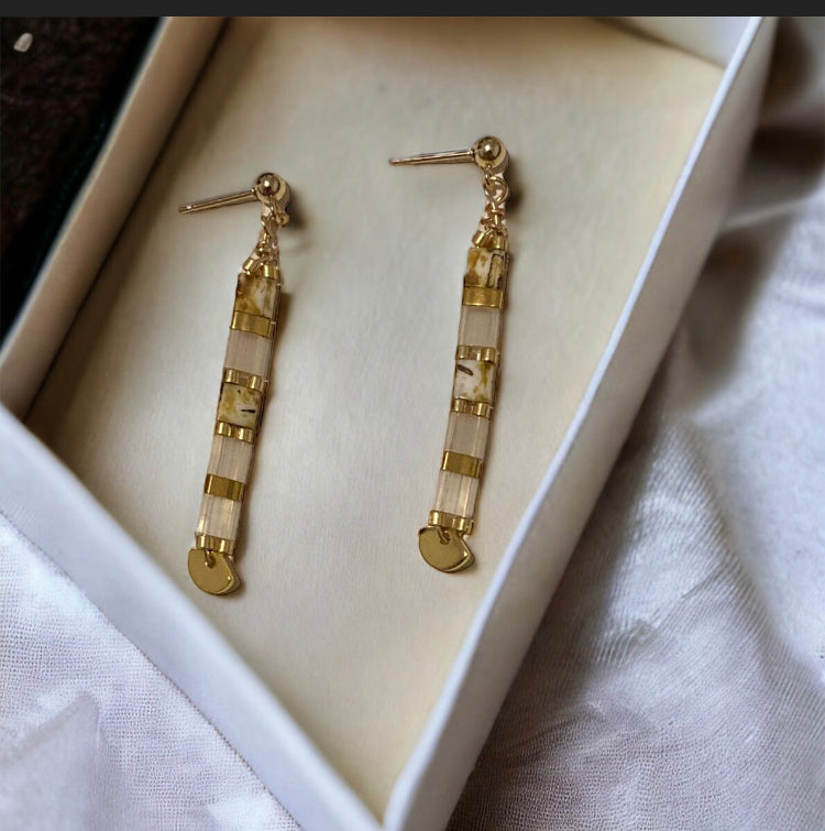 Boucles d’oreilles artisanale Miyuki