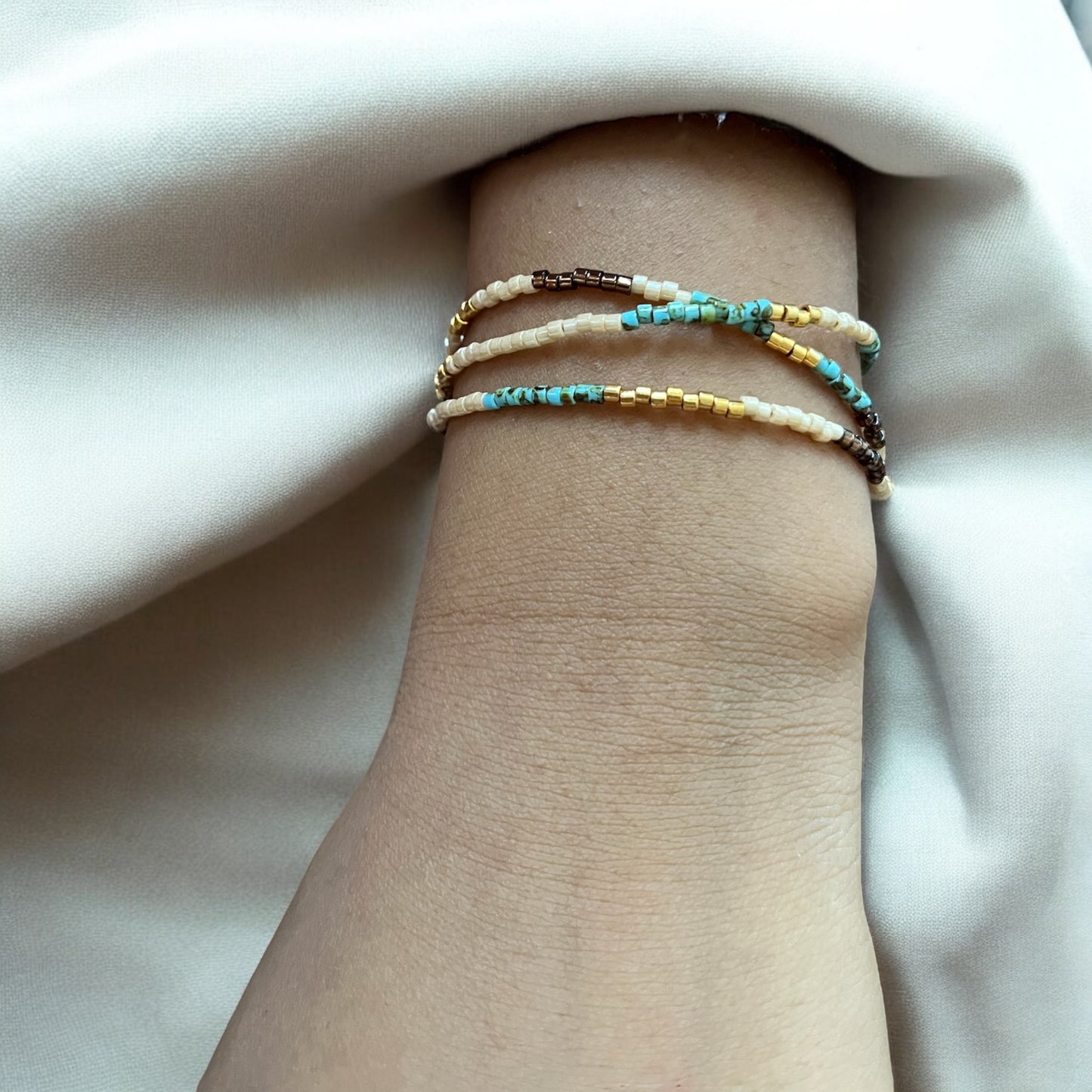Bracelet Miyuki | Bohème, bracelet multi rangs en perles Miyuki