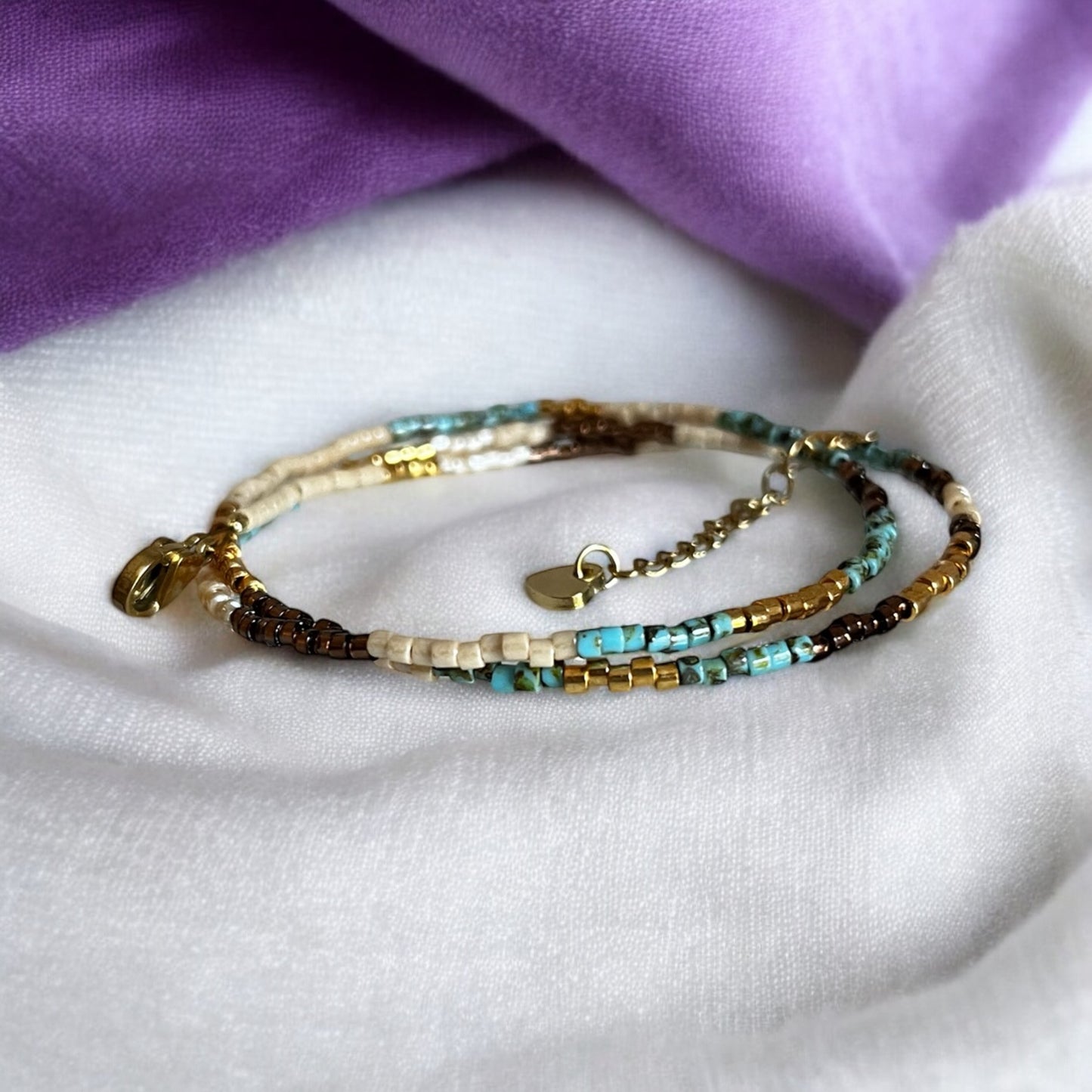 Bracelet Miyuki | Bohème, bracelet multi rangs en perles Miyuki
