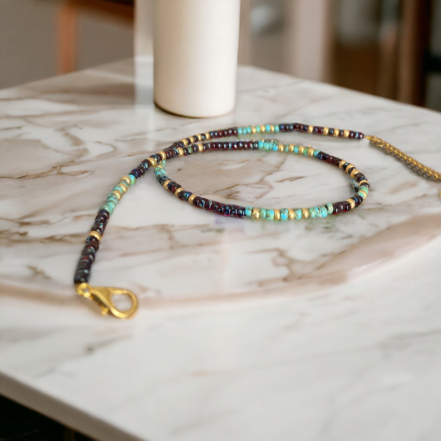 Collier Miyuki : Ima, collier bohème en perles de rocailles Miyuki