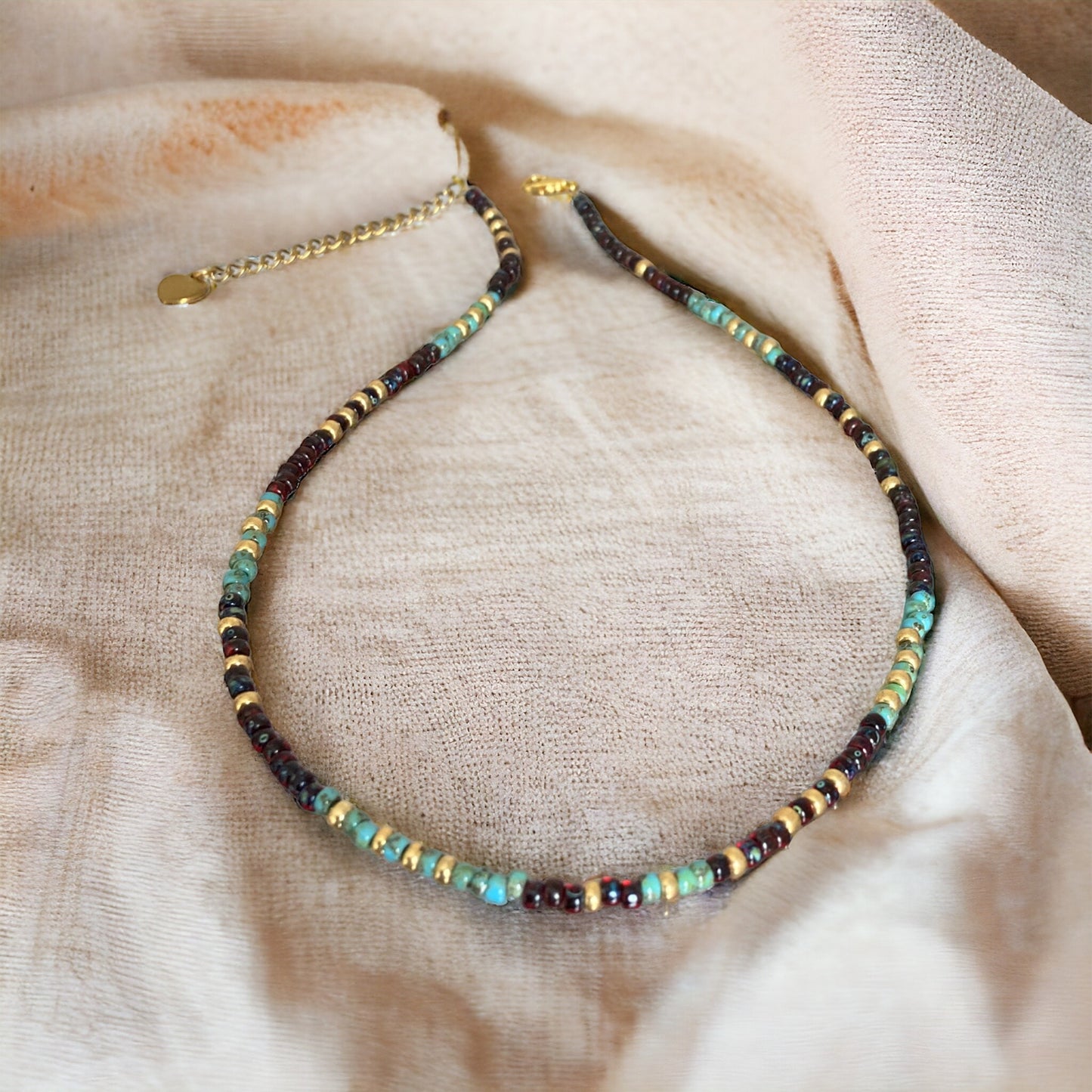 Collier Miyuki : Ima, collier bohème en perles de rocailles Miyuki