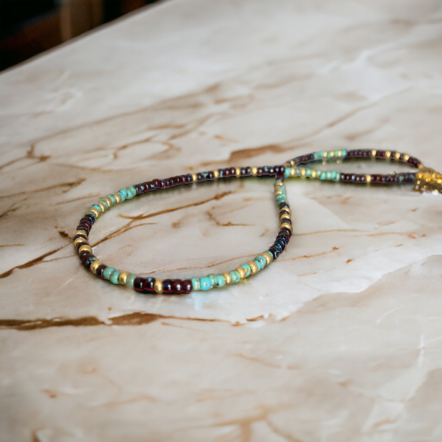 Collier Miyuki : Ima, collier bohème en perles de rocailles Miyuki