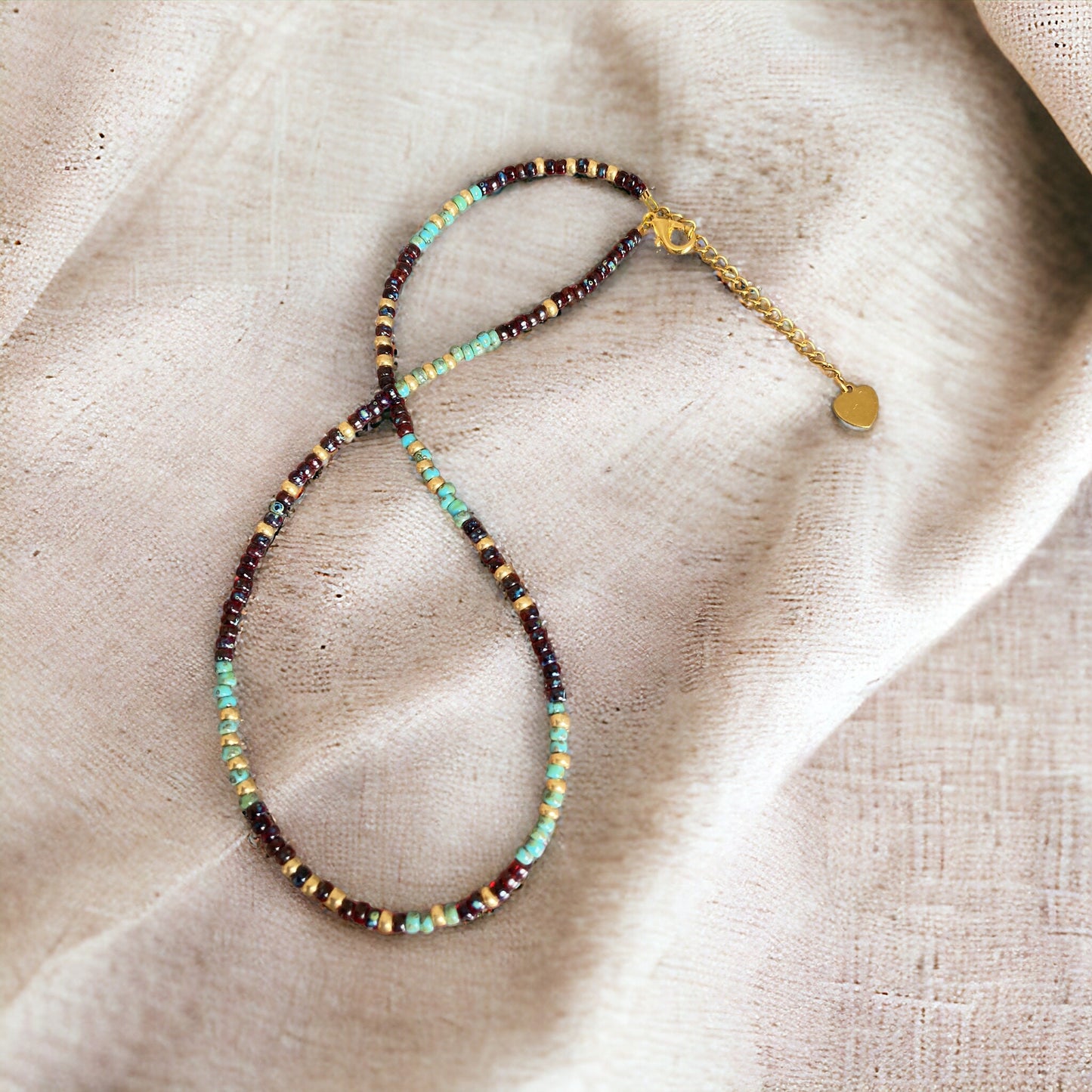 Collier Miyuki : Ima, collier bohème en perles de rocailles Miyuki