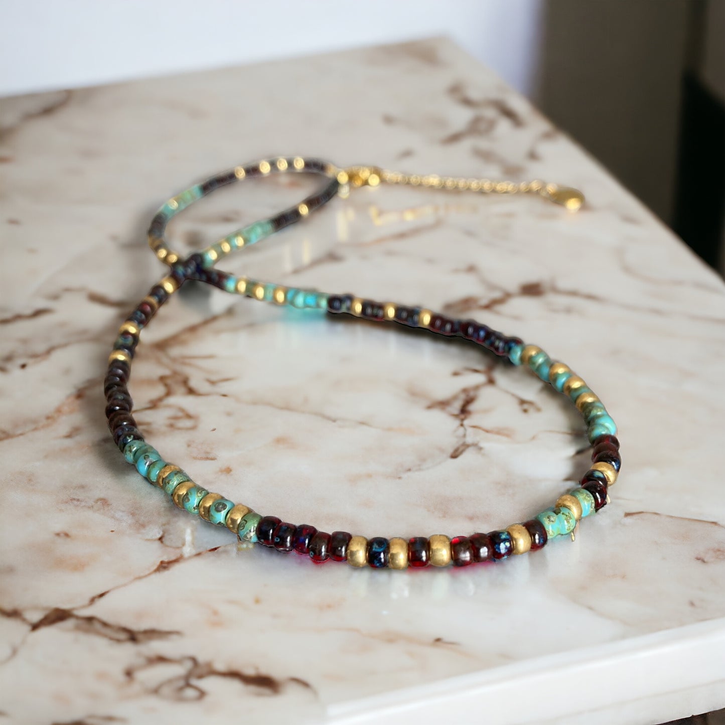 Collier Miyuki : Ima, collier bohème en perles de rocailles Miyuki