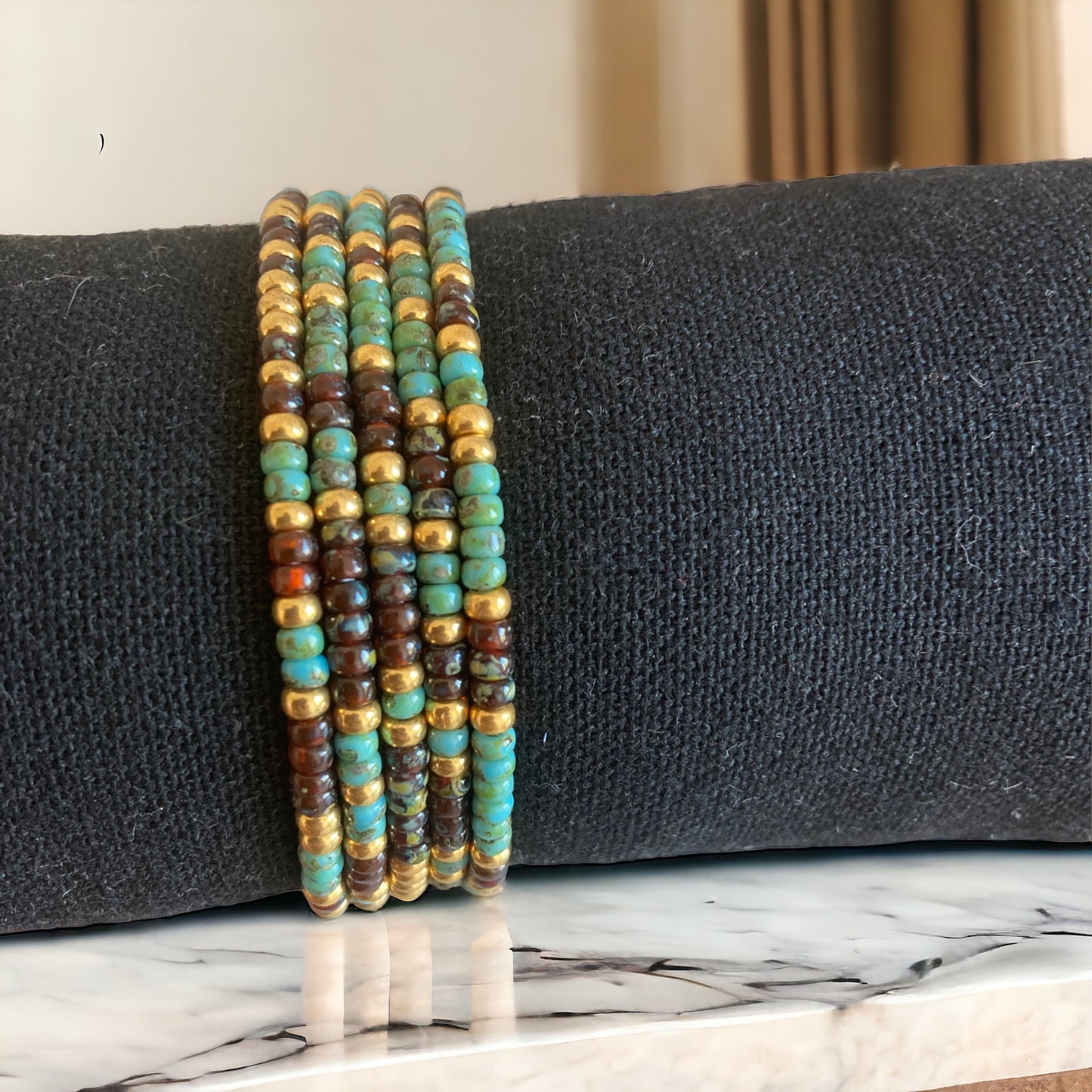 Bracelet Miyuki : Jaya , bracelet wrap en rocailles miyuki