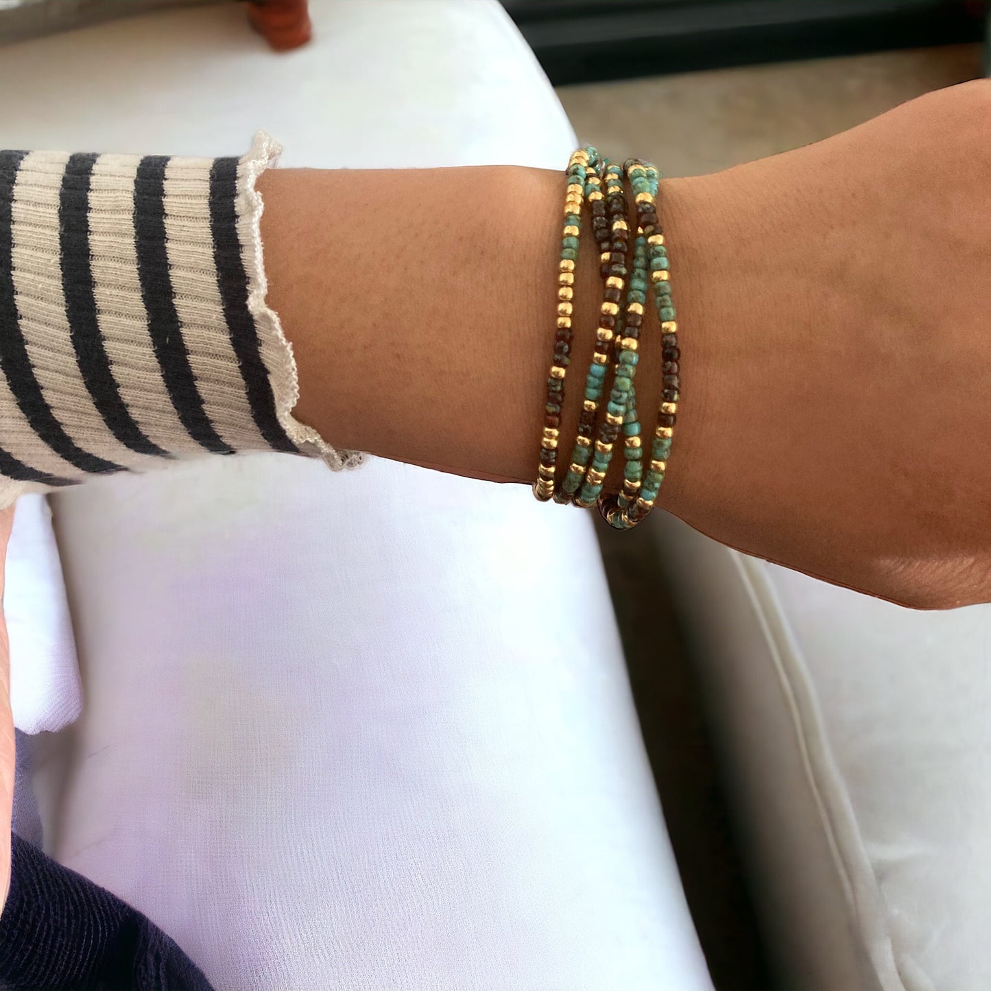 Bracelet Miyuki : Jaya , bracelet wrap en rocailles miyuki
