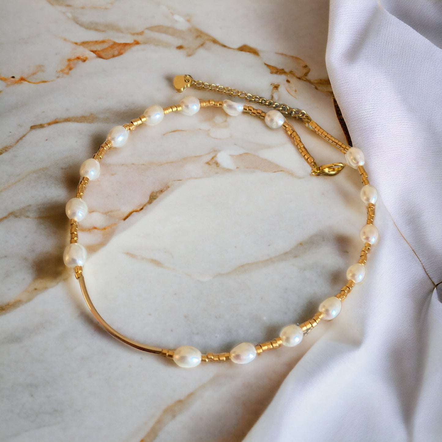 Collier Miyuki : Claudia , collier de perles de culture et perles japonaises à
