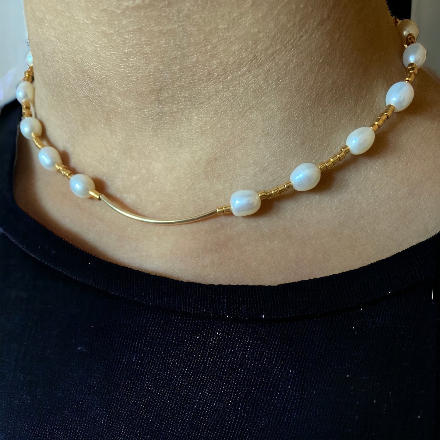 Collier Miyuki : Claudia , collier de perles de culture et perles japonaises à