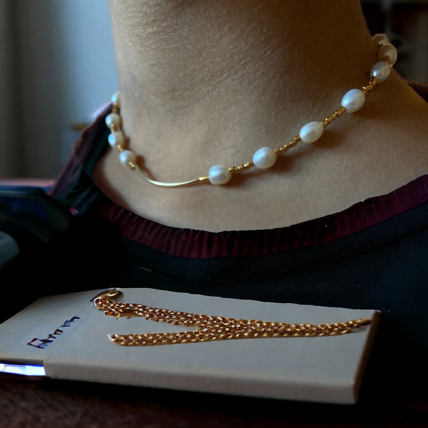 Collier Miyuki : Claudia , collier de perles de culture et perles japonaises à
