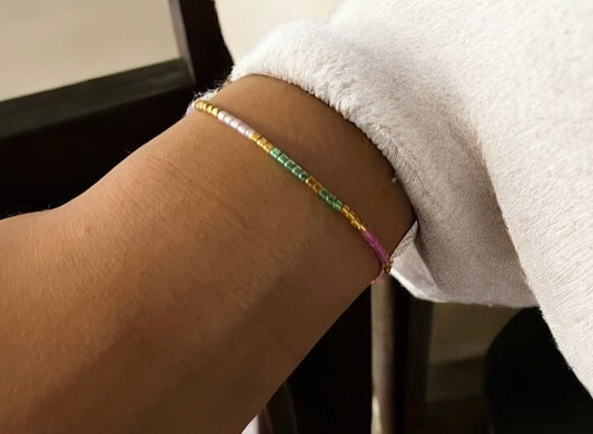 Bracelet Miyuki: Muse Florale |bracelet minimaliste de perles Japonaises