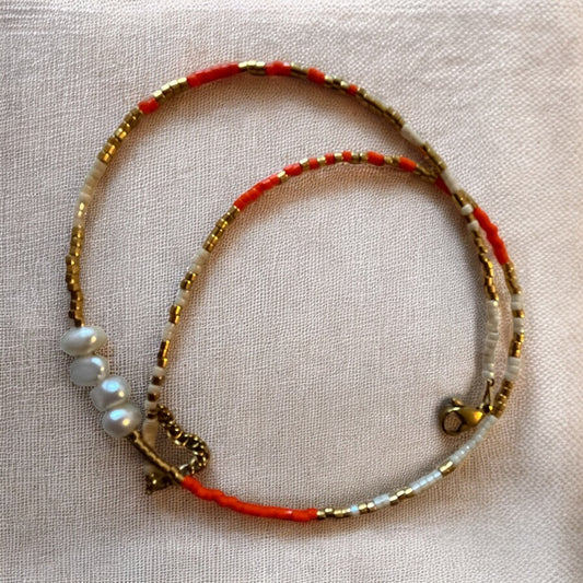 Collier miyuki Été Indien | perles japonaises et perles de cultures