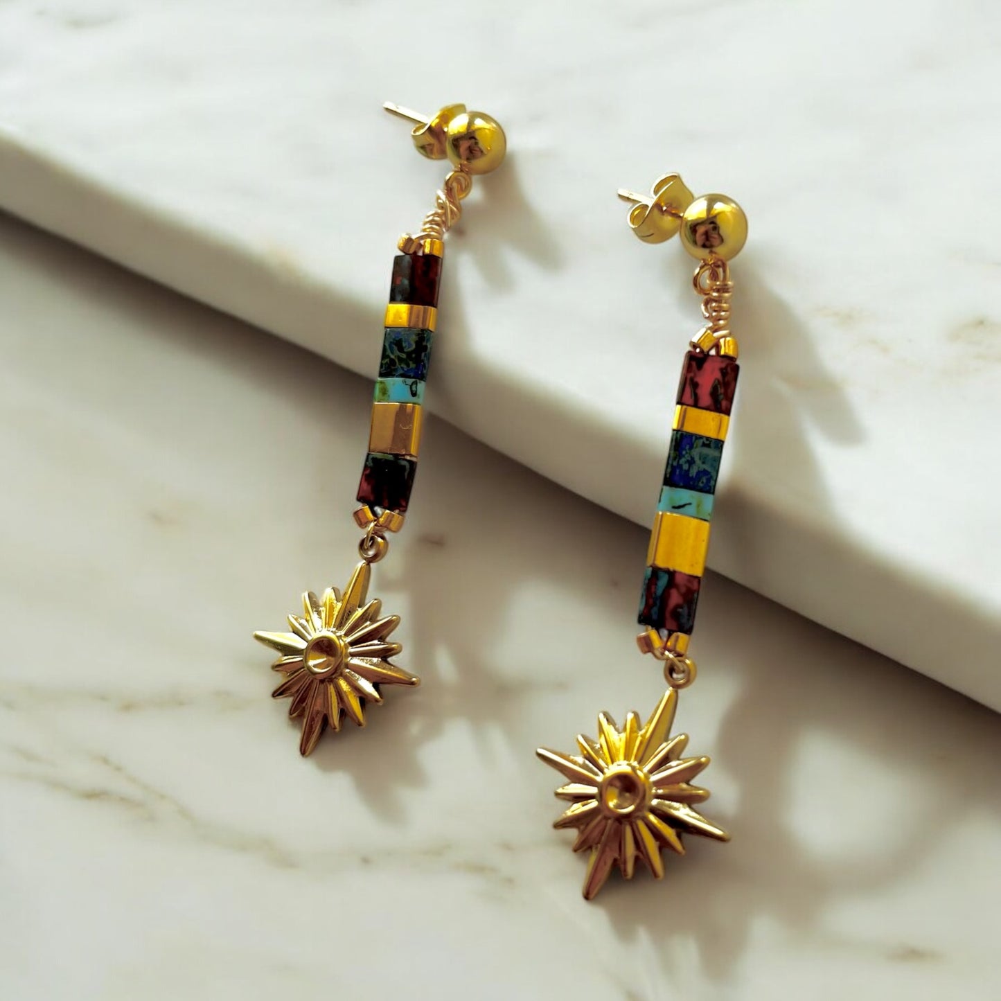 Boucles d’oreilles artisanales en perles