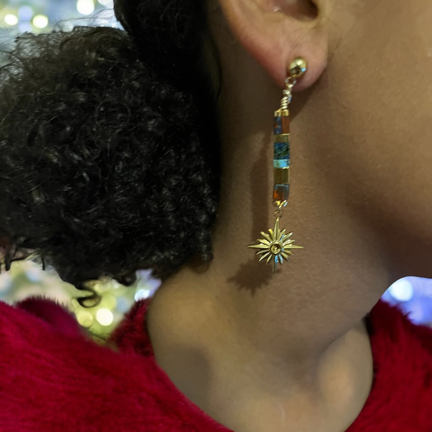 Boucles d’oreilles pendantes artisanales