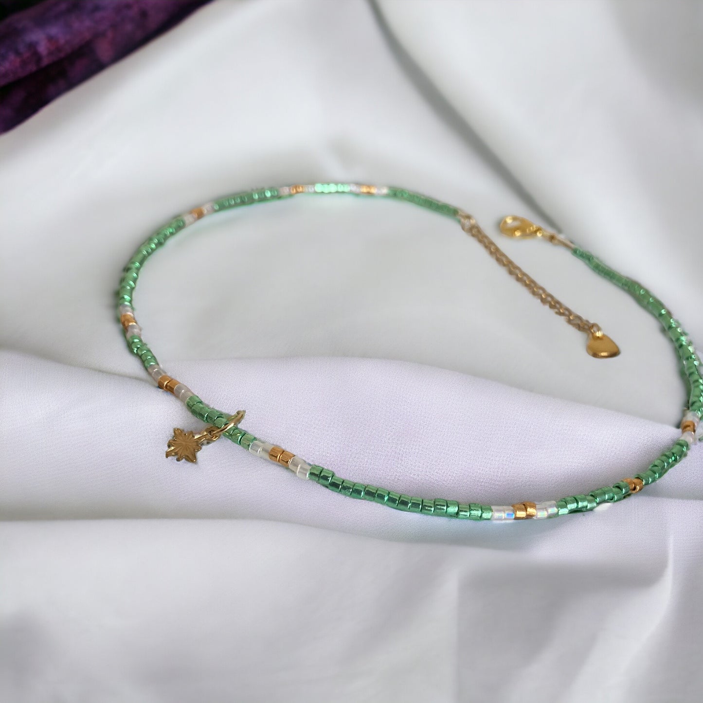 Collier Miyuki : Minty collier en perles minuscule Miyuki