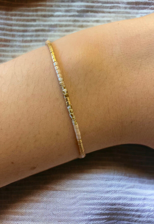 Bracelet Miyuki: Lia, bracelet minimaliste de perles Japonaises