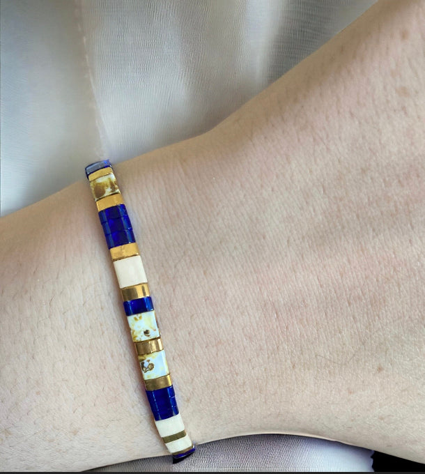 Bracelet Miyuki: Ema bracelet miyuki tila ajustable sur fil d’or